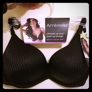 NWT Ambrielle 34B Ultimate Push-Up Black Bra